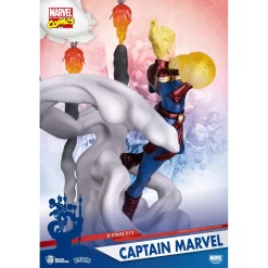 BEAST KINGDOM Marvel Comics - D-Stage - Figurine Captain Marvel -Figurines Soldes marvel comics d stage figurine captain marvel 5