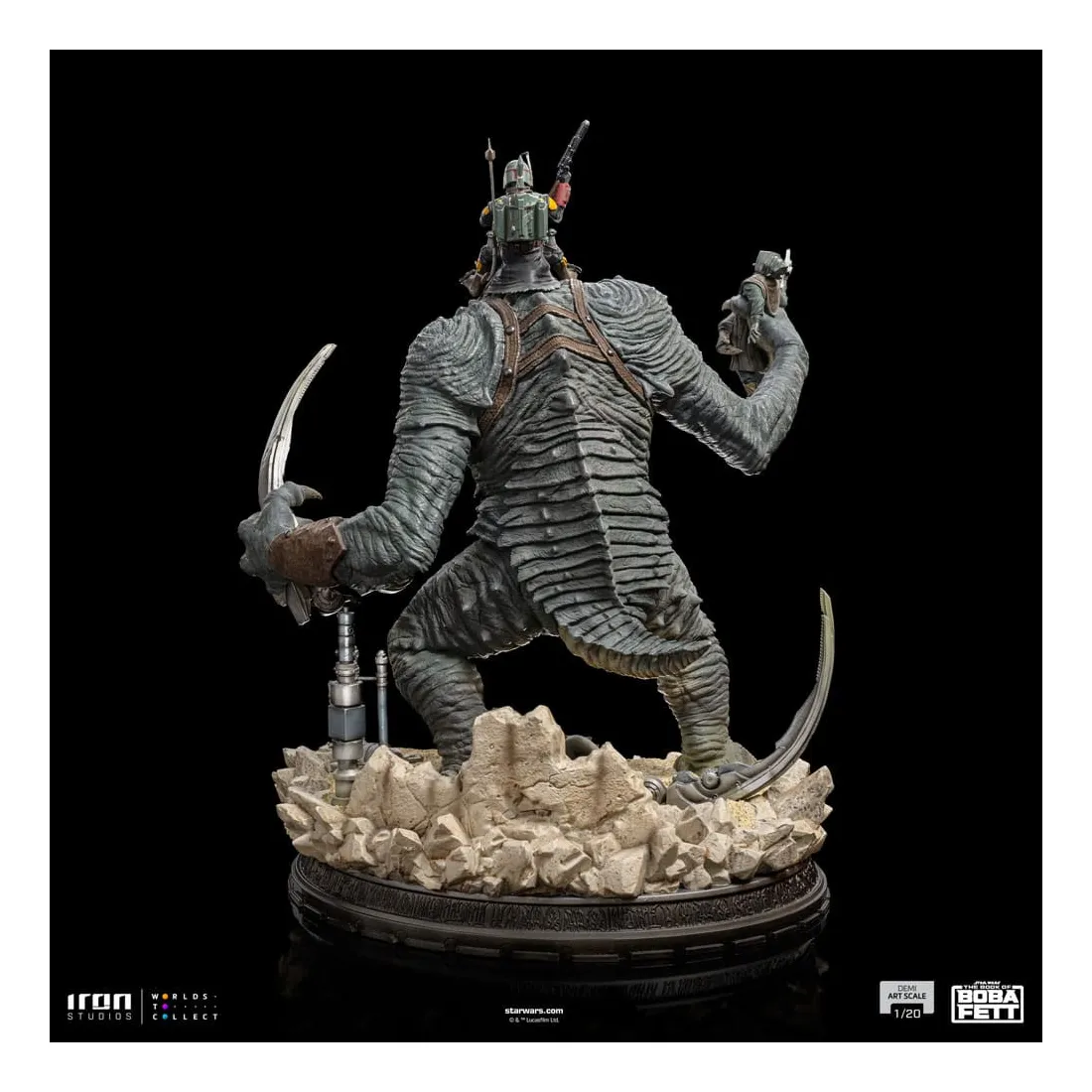 Star Wars: Le Livre De Boba Fett - Demi Art Scale 1/20 - Figurine Boba Fett & Rancor PRÉCOMMANDE 4 Star Wars: Le Livre De Boba Fett - Demi Art Scale 1/20 - Figurine Boba Fett & Rancor PRÉCOMMANDE – Image 4