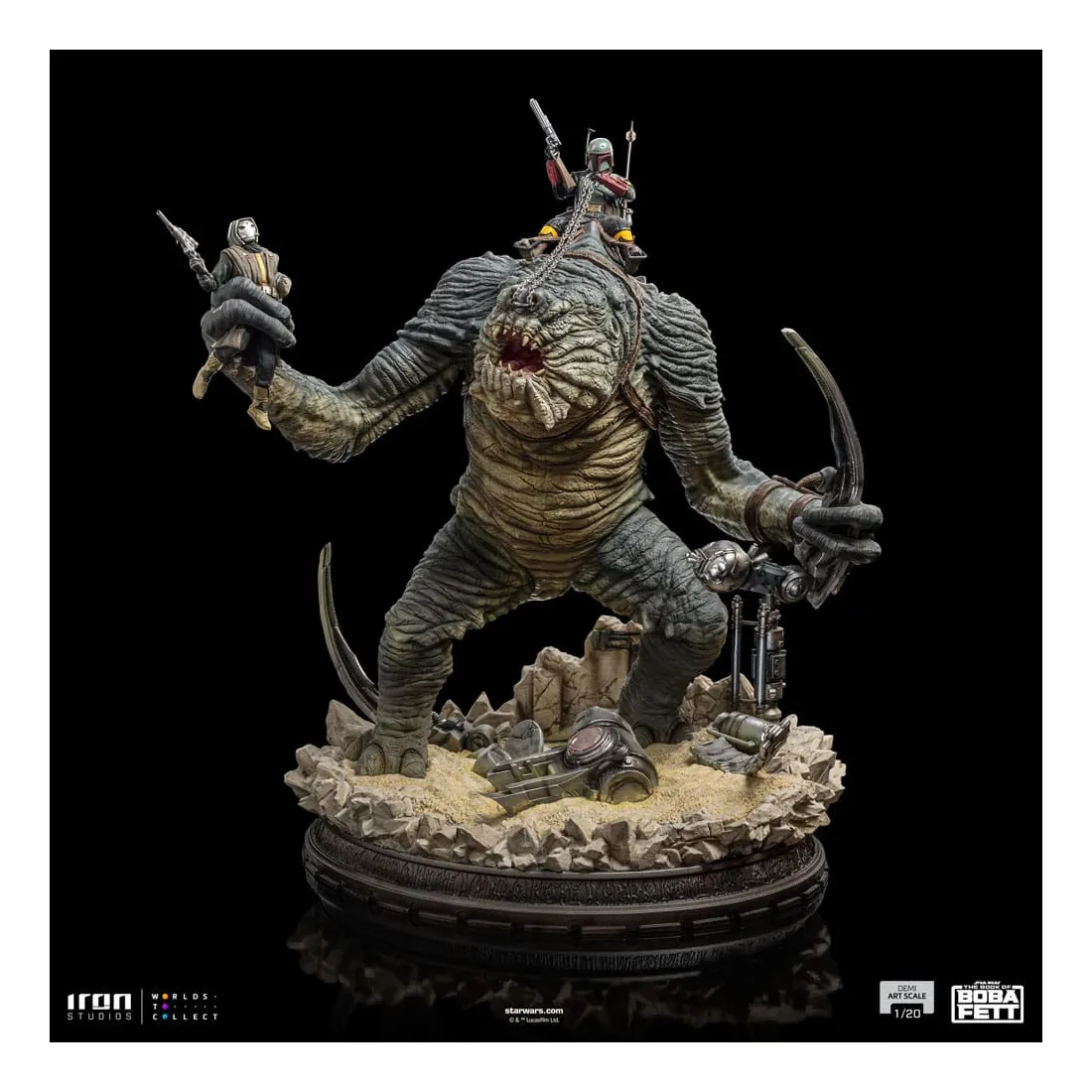 Star Wars: Le Livre De Boba Fett - Demi Art Scale 1/20 - Figurine Boba Fett & Rancor PRÉCOMMANDE 6 Star Wars: Le Livre De Boba Fett - Demi Art Scale 1/20 - Figurine Boba Fett & Rancor PRÉCOMMANDE – Image 6