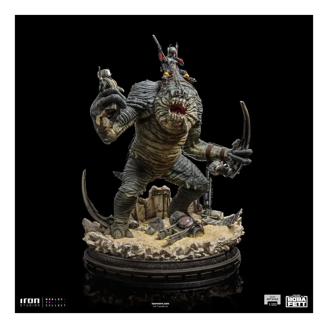 Star Wars: Le Livre De Boba Fett - Demi Art Scale 1/20 - Figurine Boba Fett & Rancor PRÉCOMMANDE 1 Star Wars: Le Livre De Boba Fett - Demi Art Scale 1/20 - Figurine Boba Fett & Rancor PRÉCOMMANDE