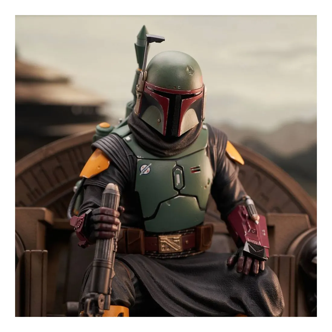 Gentle Giant Star Wars The Mandalorian - Premier Collection 1/7 - Figurine Boba Fett On Throne 4 Gentle Giant Star Wars The Mandalorian - Premier Collection 1/7 - Figurine Boba Fett On Throne – Image 4