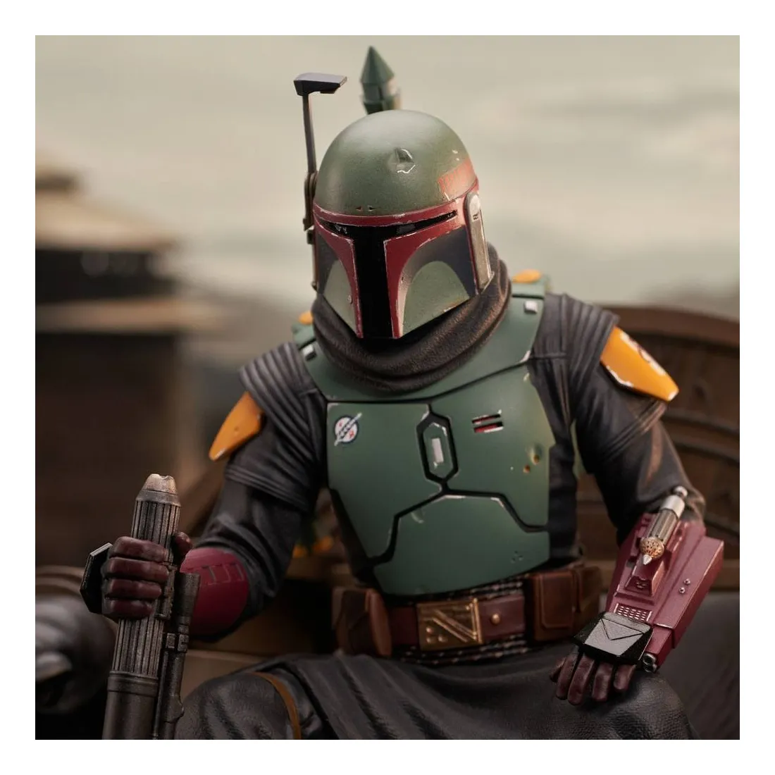 Gentle Giant Star Wars The Mandalorian - Premier Collection 1/7 - Figurine Boba Fett On Throne 5 Gentle Giant Star Wars The Mandalorian - Premier Collection 1/7 - Figurine Boba Fett On Throne – Image 5