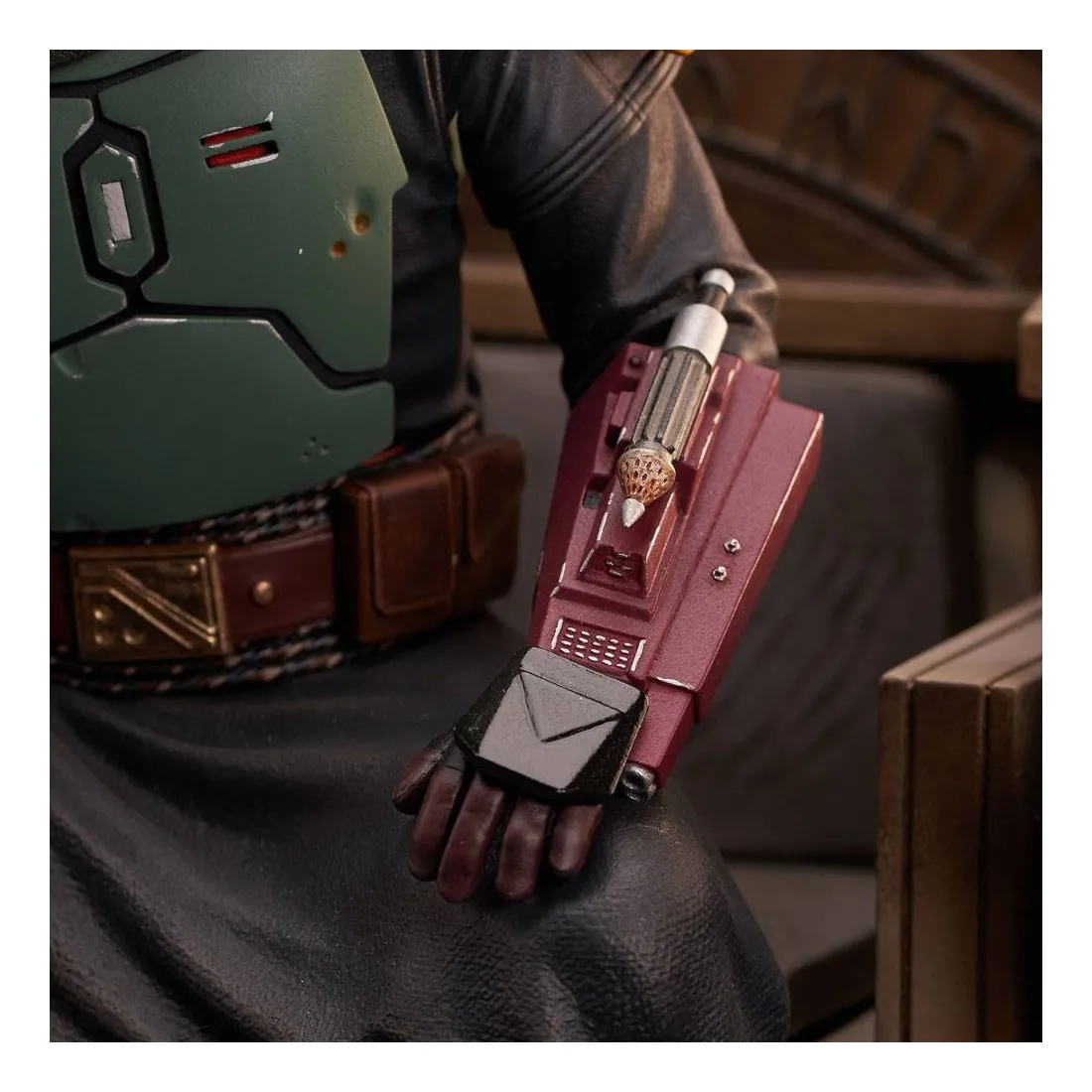 Gentle Giant Star Wars The Mandalorian - Premier Collection 1/7 - Figurine Boba Fett On Throne 10 Gentle Giant Star Wars The Mandalorian - Premier Collection 1/7 - Figurine Boba Fett On Throne – Image 10